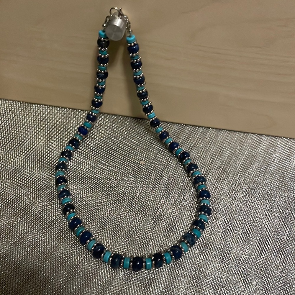 Lapis and Howlite Choker